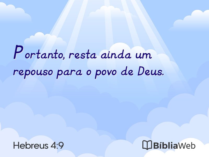Hebreus 4:9 em imagem para compartilhar