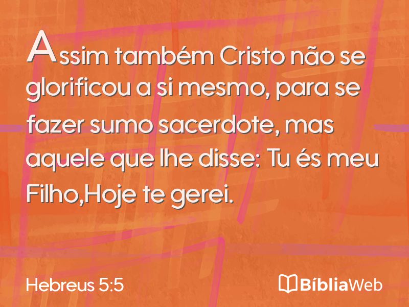 Hebreus 5:5 em imagem para compartilhar