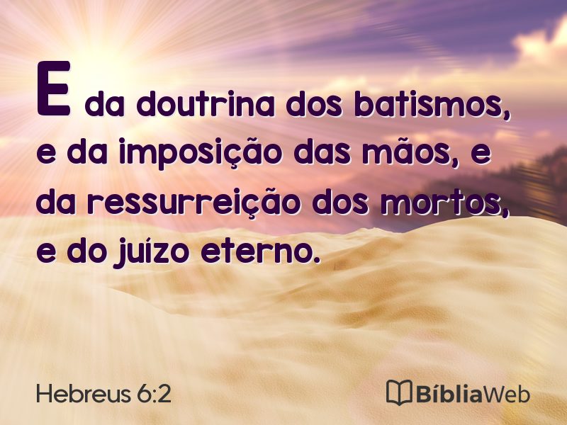 Hebreus 6:2 em imagem para compartilhar