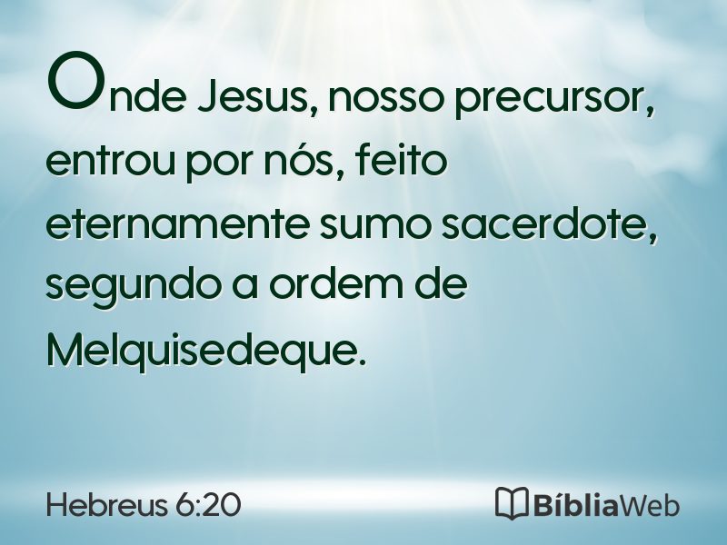 Hebreus 6:20 em imagem para compartilhar