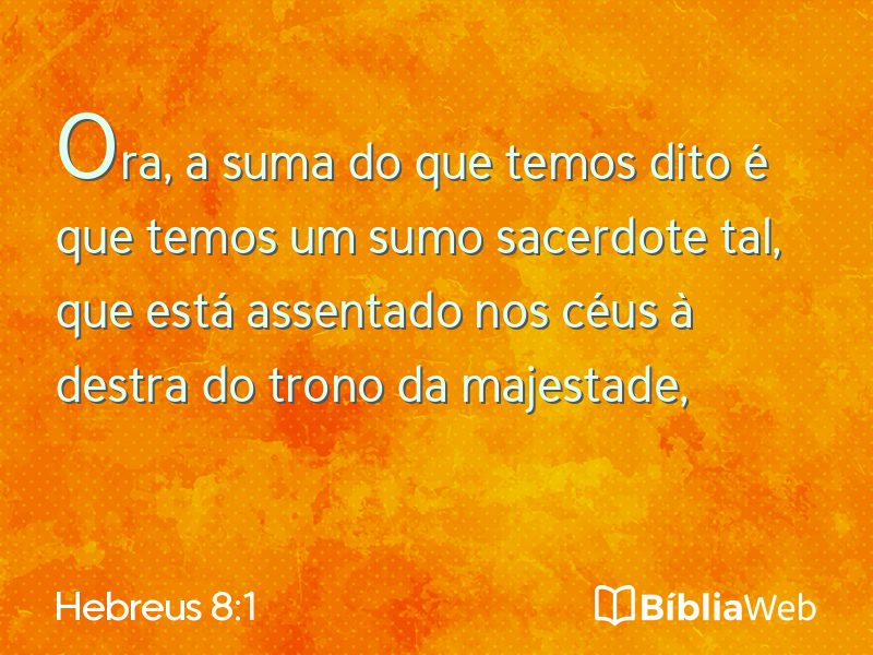 Hebreus 8:1 em imagem para compartilhar