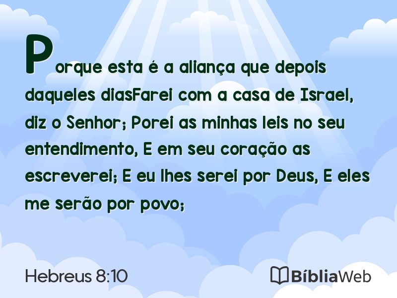 Hebreus 8:10 em imagem para compartilhar