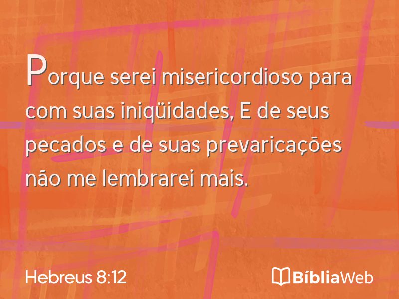 Hebreus 8:12 em imagem para compartilhar