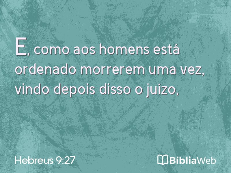 Hebreus 9:27 em imagem para compartilhar