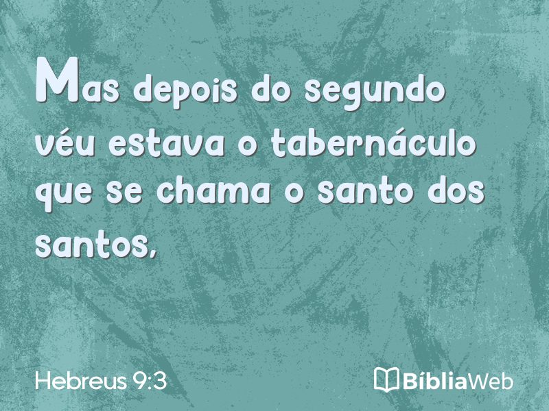 Hebreus 9:3 em imagem para compartilhar