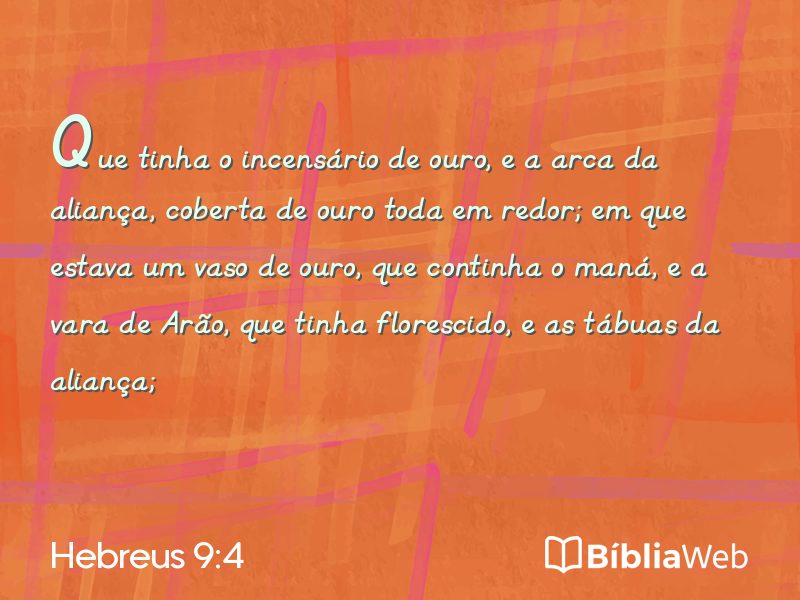Hebreus 9:4 em imagem para compartilhar