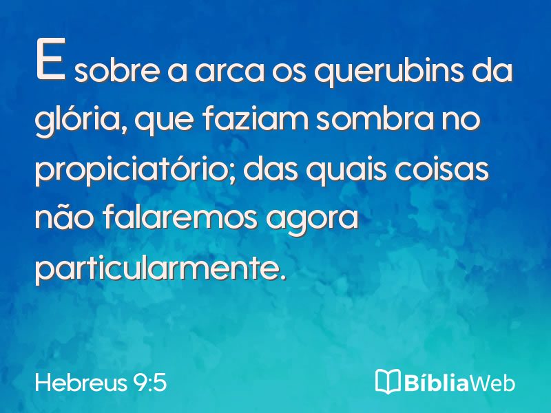 Hebreus 9:5 em imagem para compartilhar