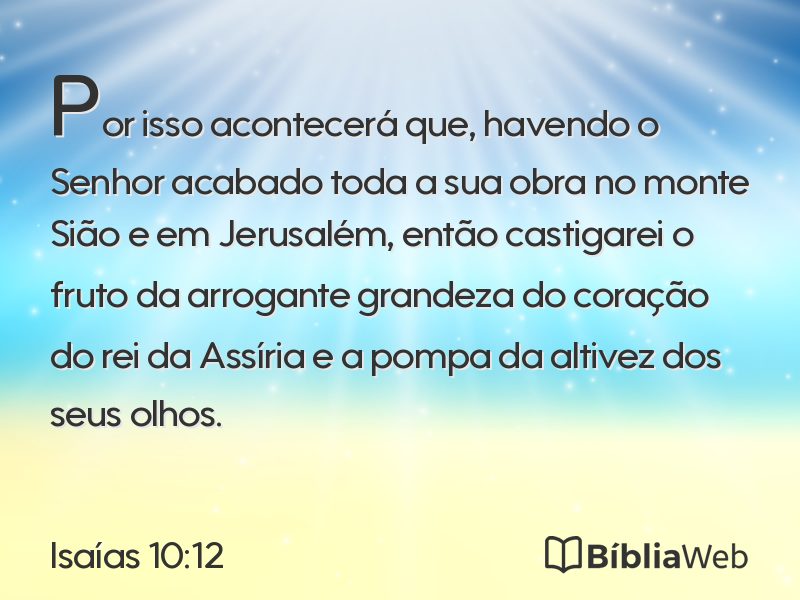 Isaías 10:12 em imagem para compartilhar