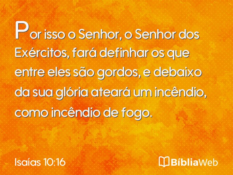 Isaías 10:16 em imagem para compartilhar
