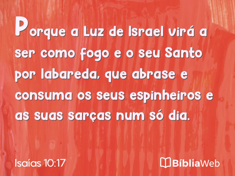 Isaías 10:17 em imagem para compartilhar