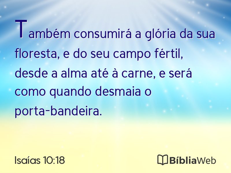 Isaías 10:18 em imagem para compartilhar