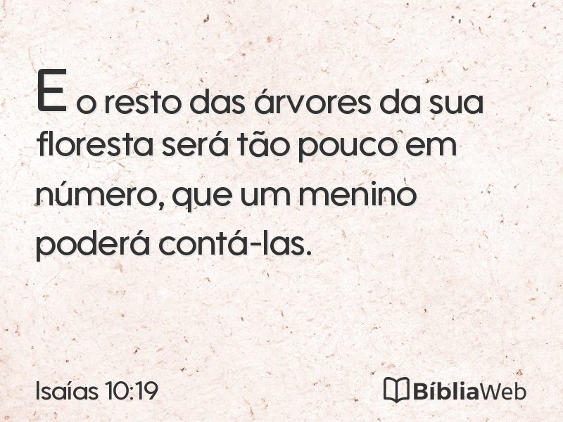Isaías 10:19 em imagem para compartilhar