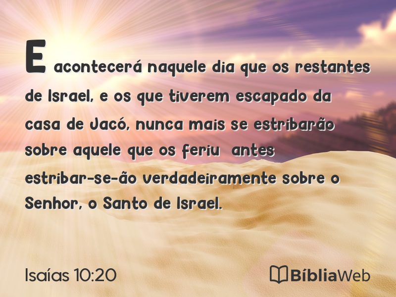Isaías 10:20 em imagem para compartilhar