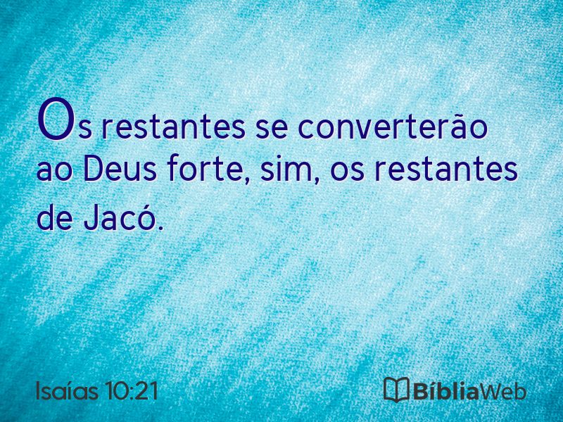 Isaías 10:21 em imagem para compartilhar