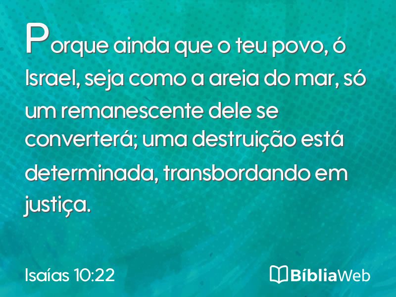Isaías 10:22 em imagem para compartilhar