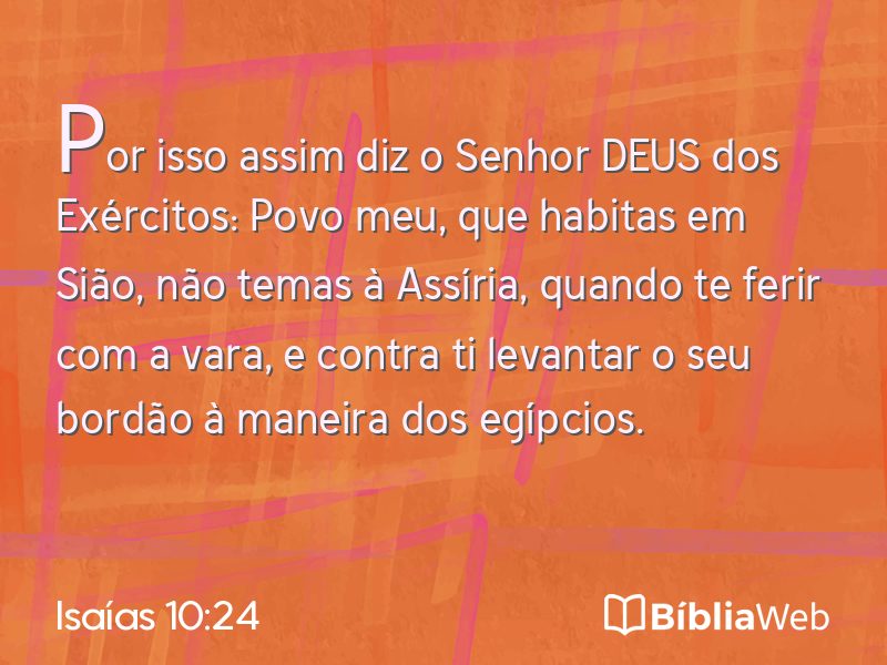 Isaías 10:24 em imagem para compartilhar