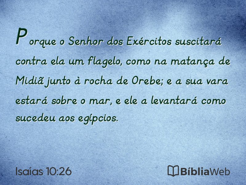 Isaías 10:26 em imagem para compartilhar