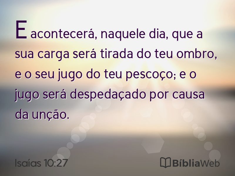 Isaías 10:27 em imagem para compartilhar