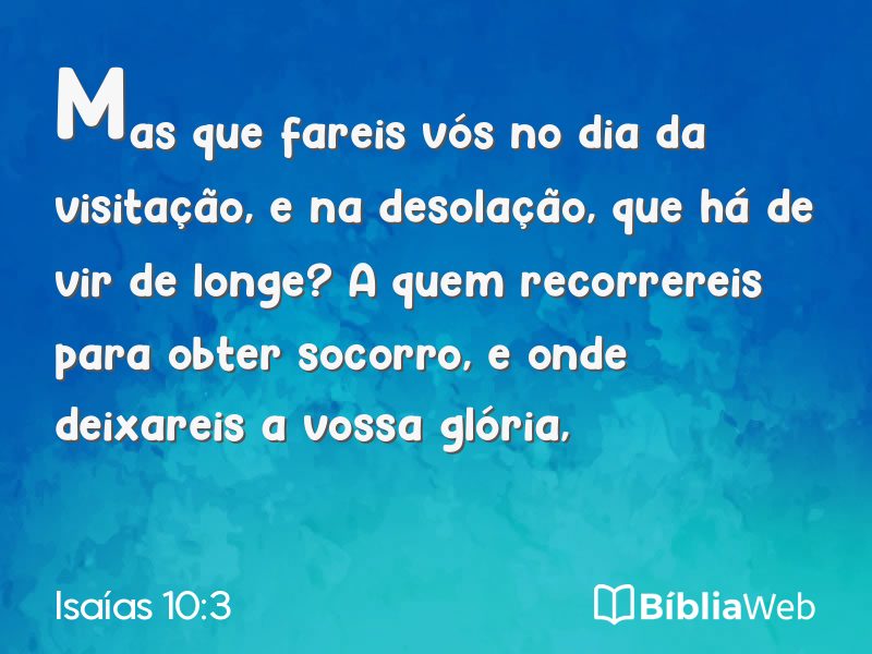 Isaías 10:3 em imagem para compartilhar