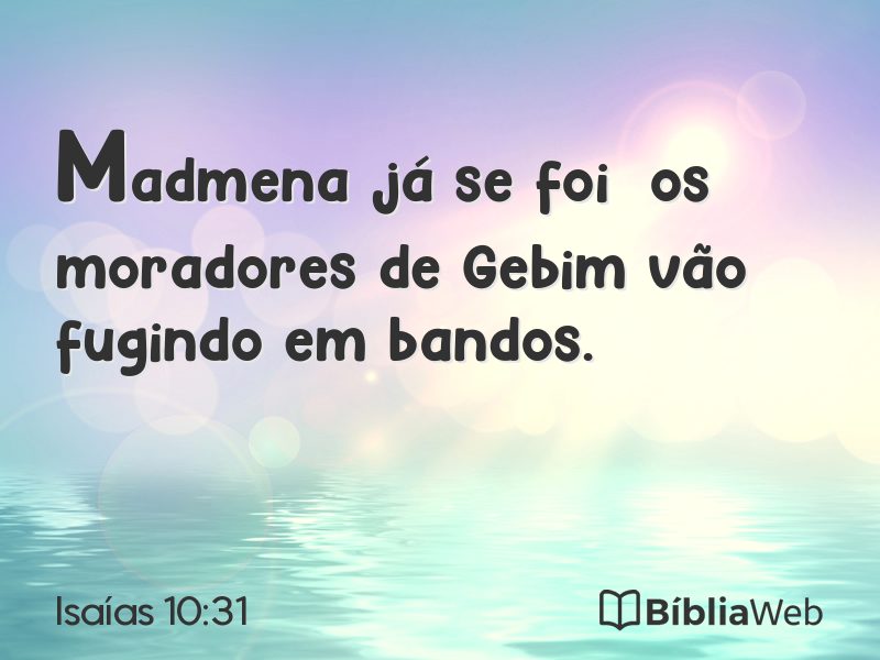 Isaías 10:31 em imagem para compartilhar