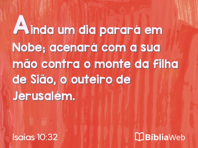 Isaías 10:32 em imagem para compartilhar
