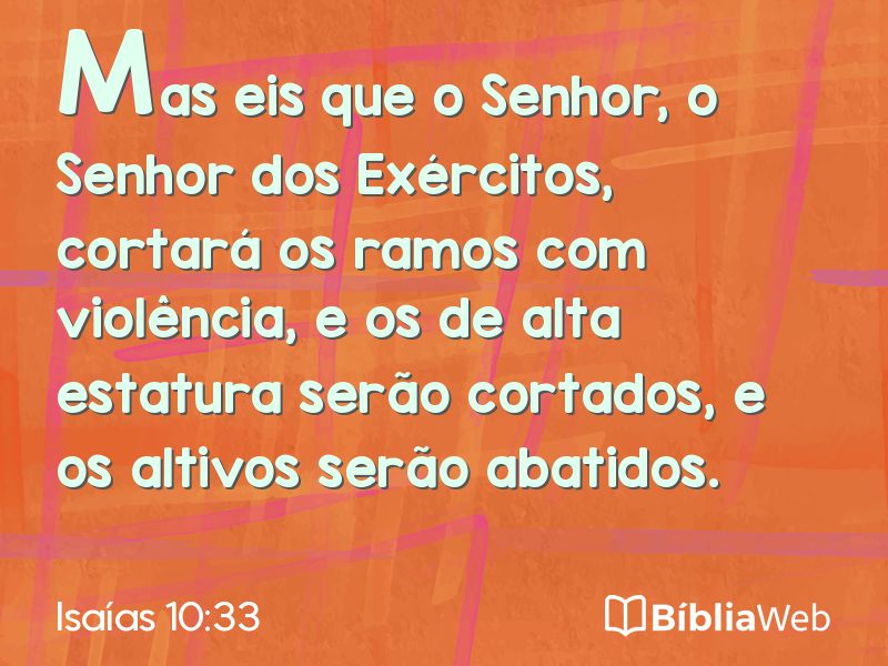 Isaías 10:33 em imagem para compartilhar