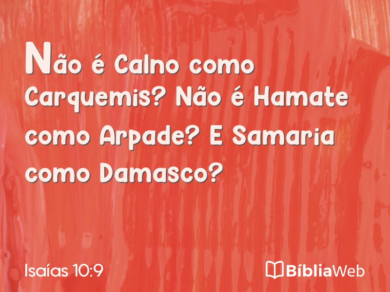 Isaías 10:9 em imagem para compartilhar