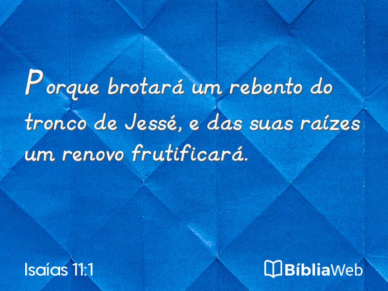 Isaías 11:1 em imagem para compartilhar