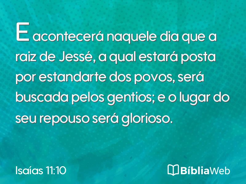 Isaías 11:10 em imagem para compartilhar