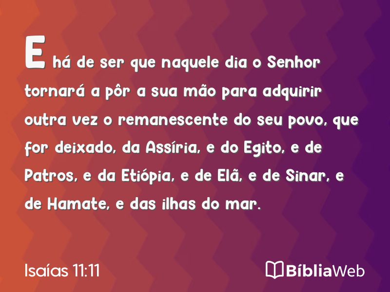 Isaías 11:11 em imagem para compartilhar