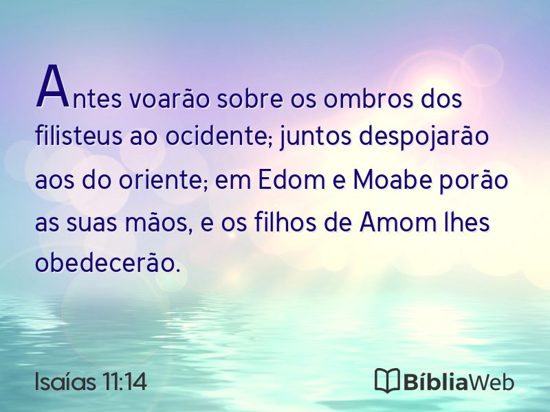 Isaías 11:14 em imagem para compartilhar