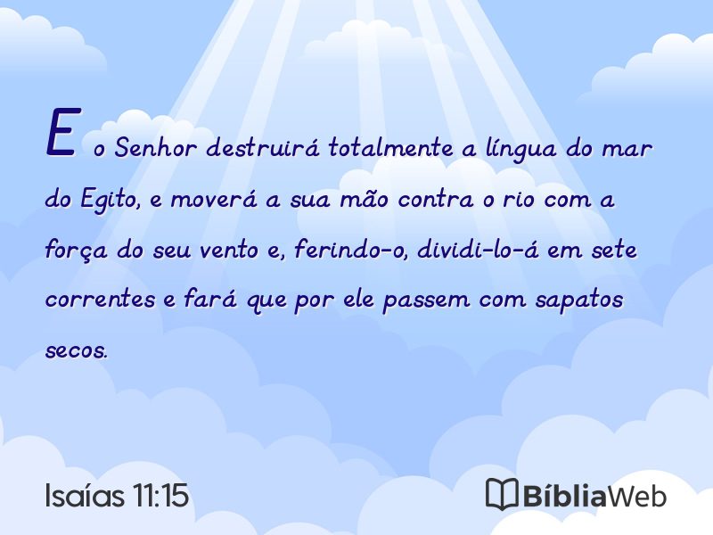 Isaías 11:15 em imagem para compartilhar