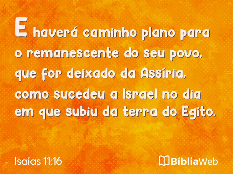 Isaías 11:16 em imagem para compartilhar