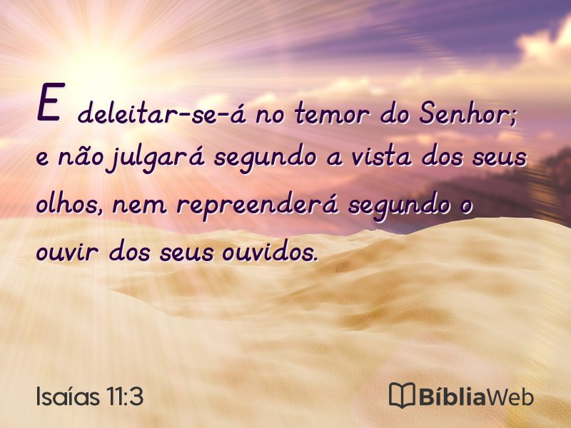 Isaías 11:3 em imagem para compartilhar
