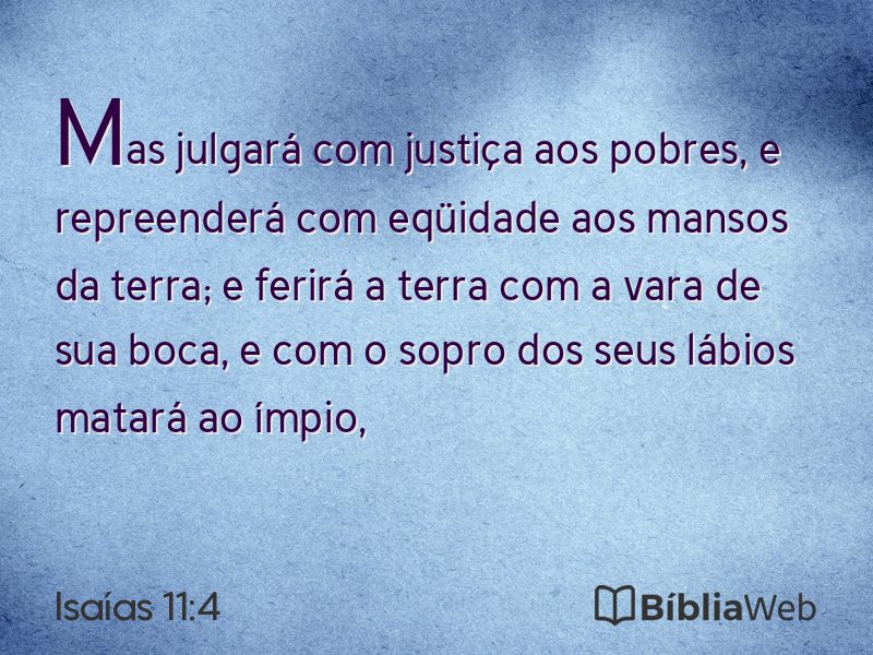 Isaías 11:4 em imagem para compartilhar