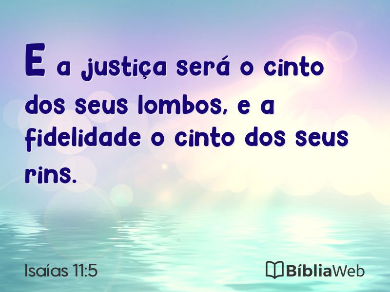 Isaías 11:5 em imagem para compartilhar