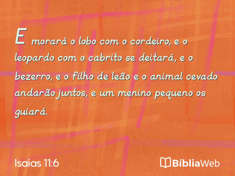 Isaías 11:6 em imagem para compartilhar