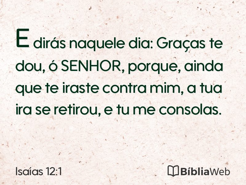 Isaías 12:1 em imagem para compartilhar