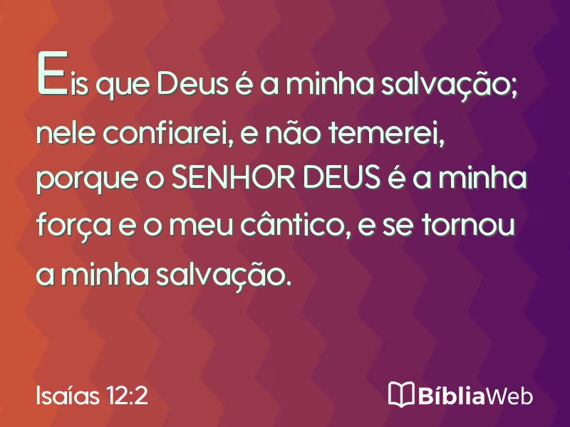 Isaías 12:2 em imagem para compartilhar