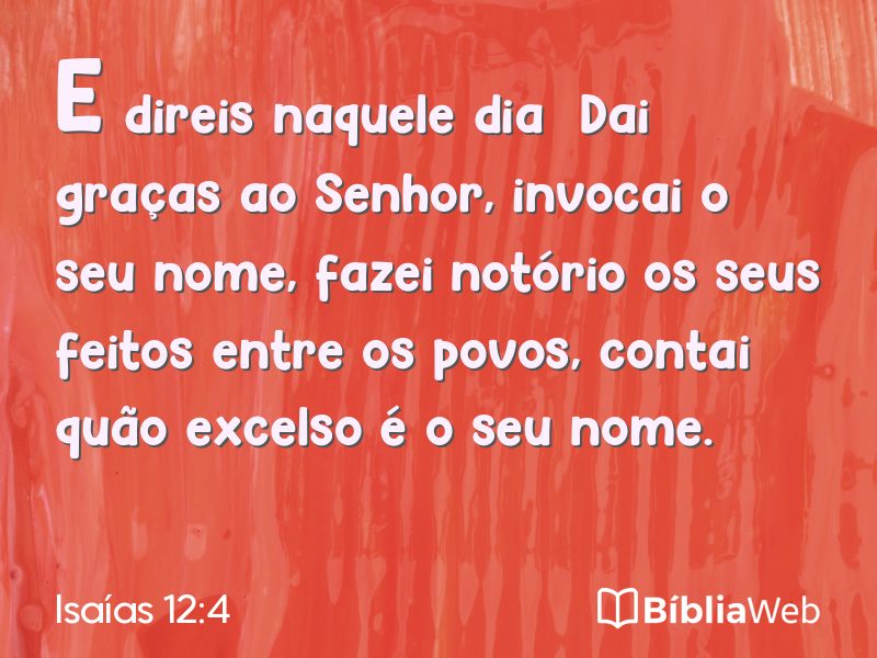 Isaías 12:4 em imagem para compartilhar