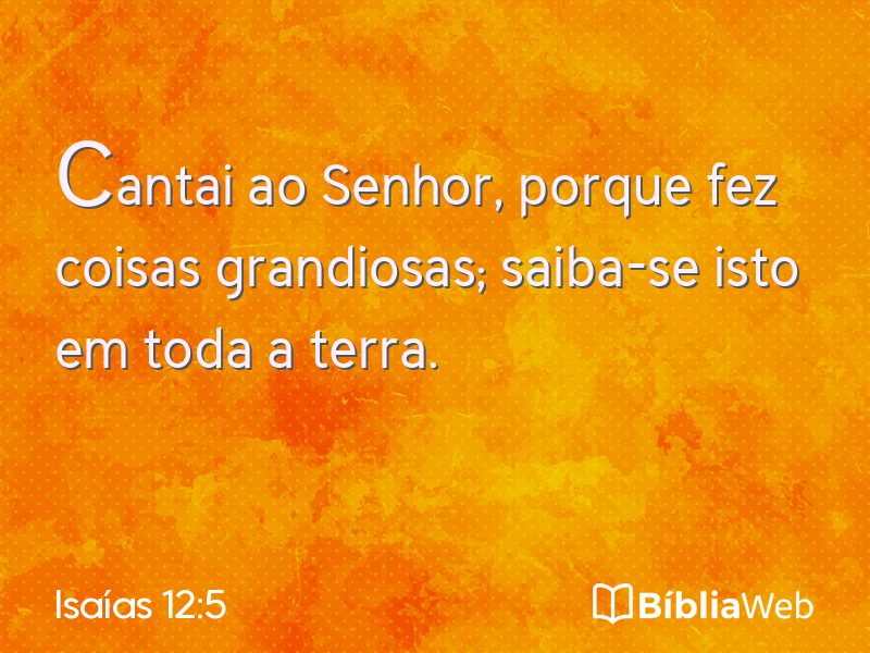 Isaías 12:5 em imagem para compartilhar