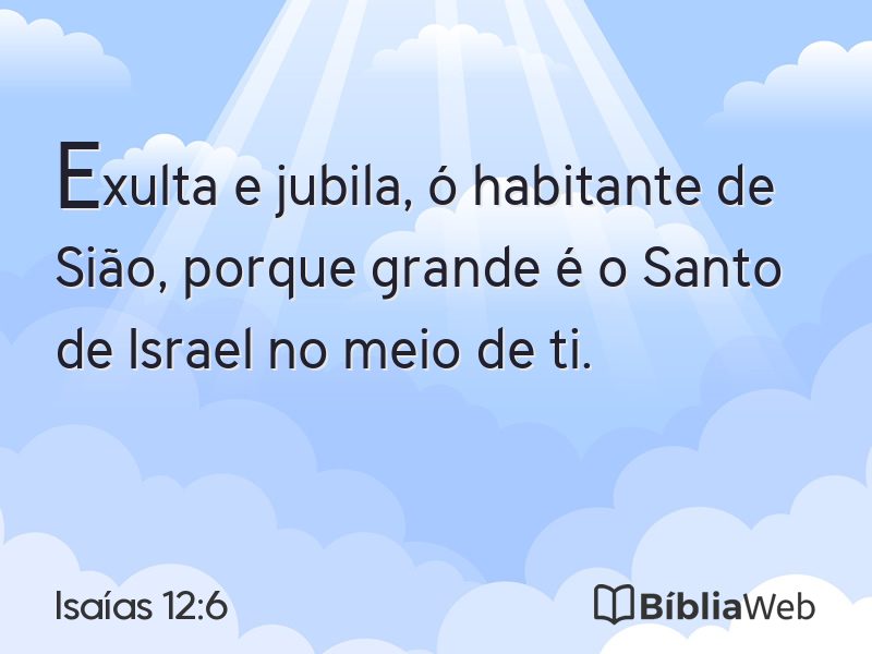 Isaías 12:6 em imagem para compartilhar