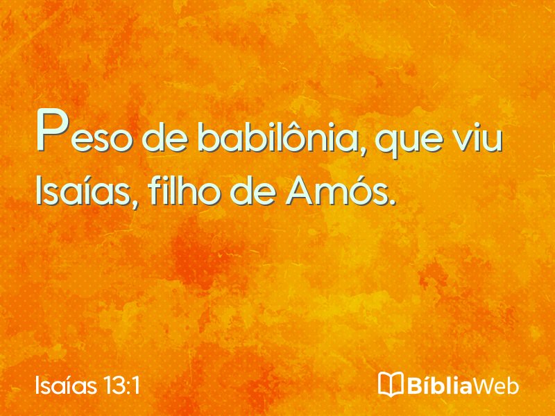 Isaías 13:1 em imagem para compartilhar