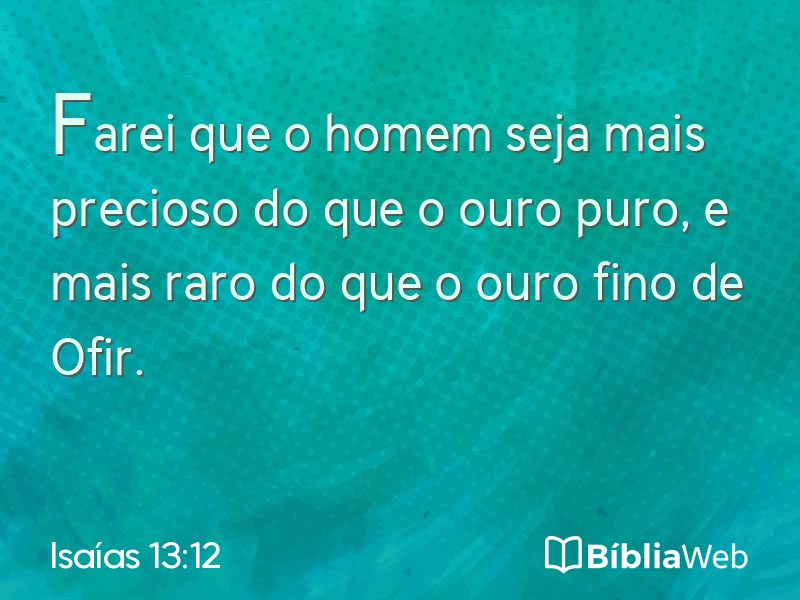 Isaías 13:12 em imagem para compartilhar