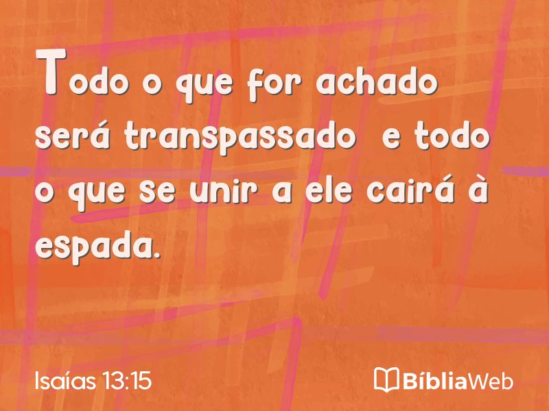 Isaías 13:15 em imagem para compartilhar