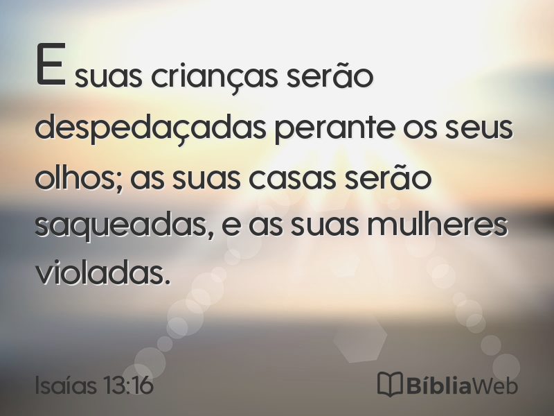 Isaías 13:16 em imagem para compartilhar