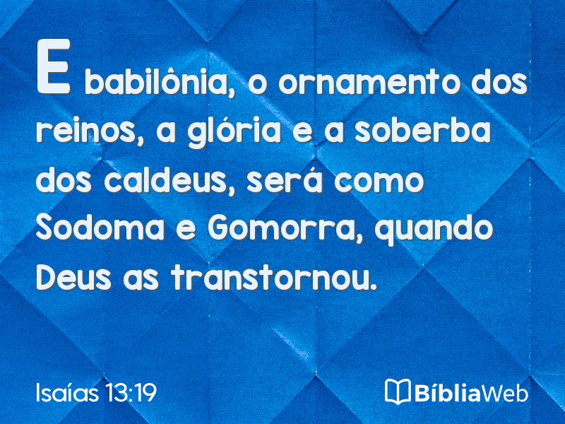 Isaías 13:19 em imagem para compartilhar