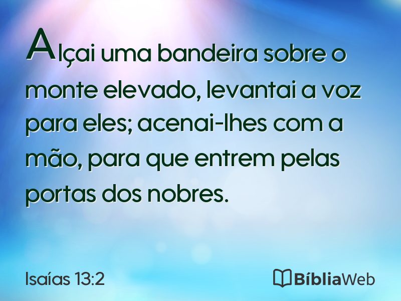Isaías 13:2 em imagem para compartilhar