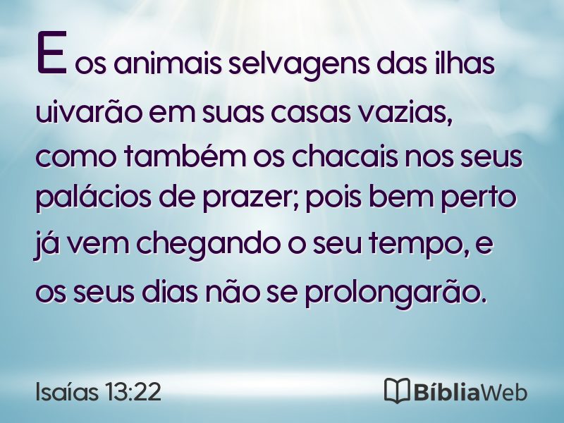 Isaías 13:22 em imagem para compartilhar