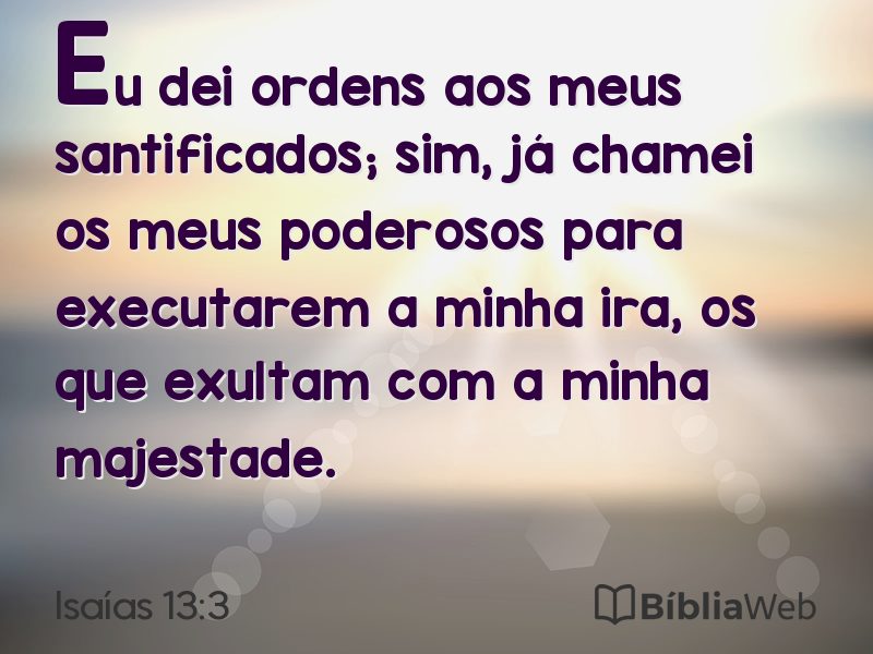 Isaías 13:3 em imagem para compartilhar